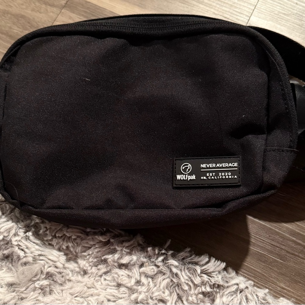WOLF Black Belt Bag for women